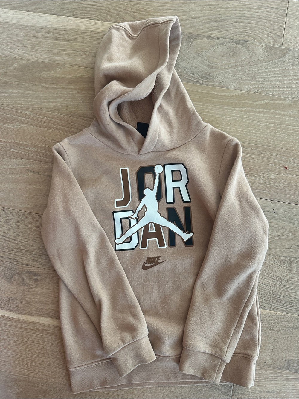Nike Jordan Little Boys Hoodie in Tan
